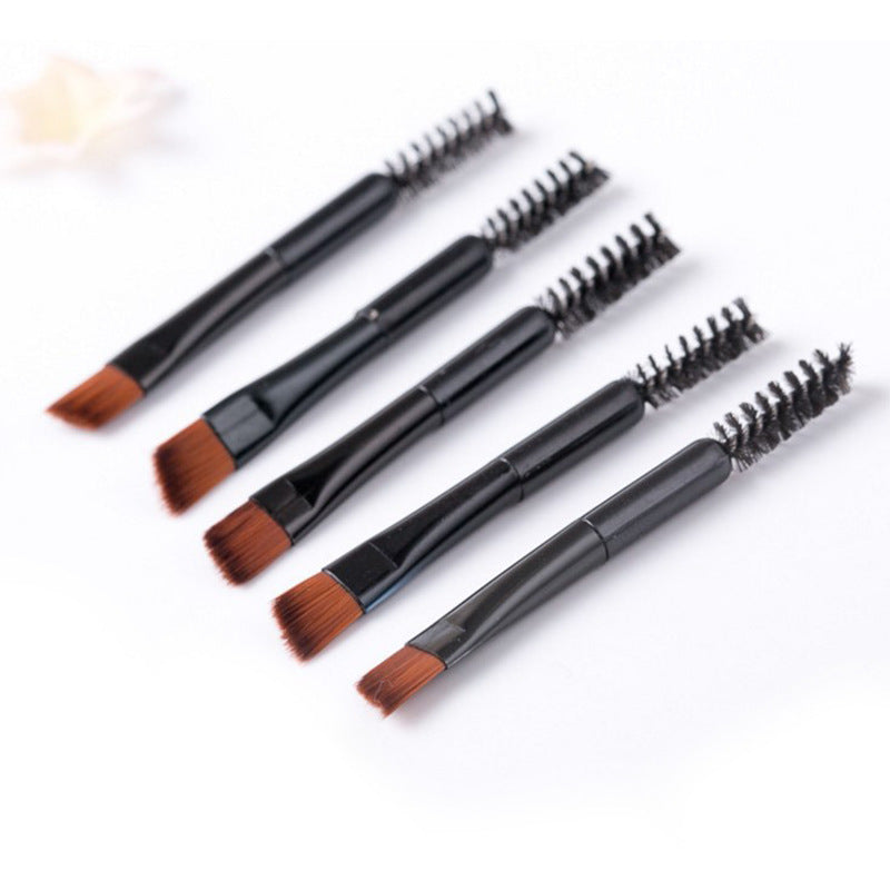 Mini Double-headed Eyebrow Brush Short Portable Makeup Brushes Accessories