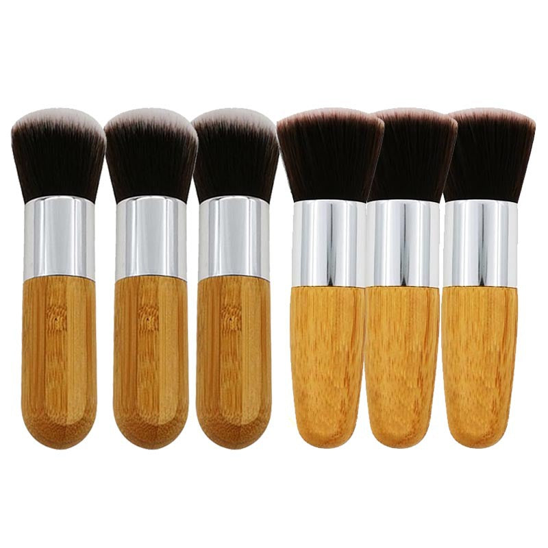 Bamboo Handle Brush Round Head Powder Makeup Brushes Accessories