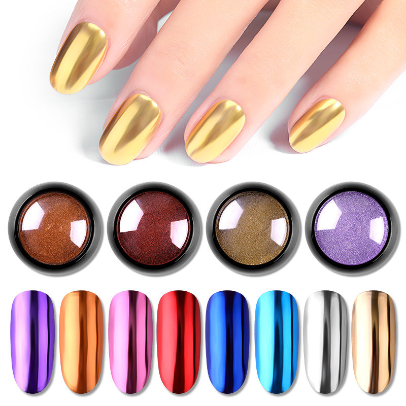 Mirror Effect Powder Water Ripple Titanium Nail Care Nail Art