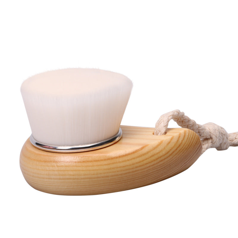 Wooden Handle Facial Brush Beech Bamboo Makeup Accessories