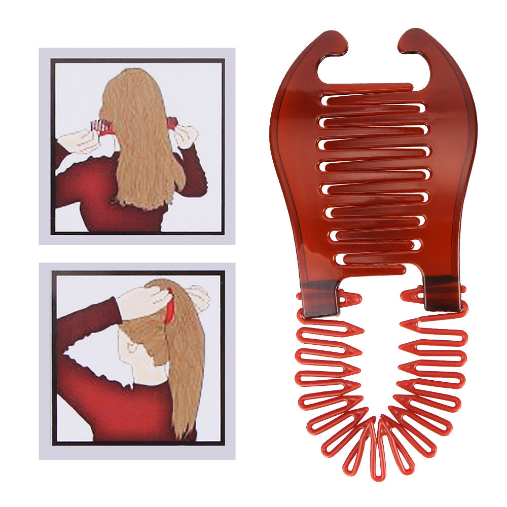 Style Styling Plastic Clip Banana Vertical Makeup Accessories