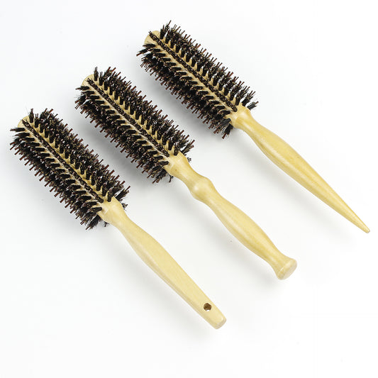 Brosses et peignes à cheveux soufflants en bois massif avec chaîne de verrouillage pour entreprise