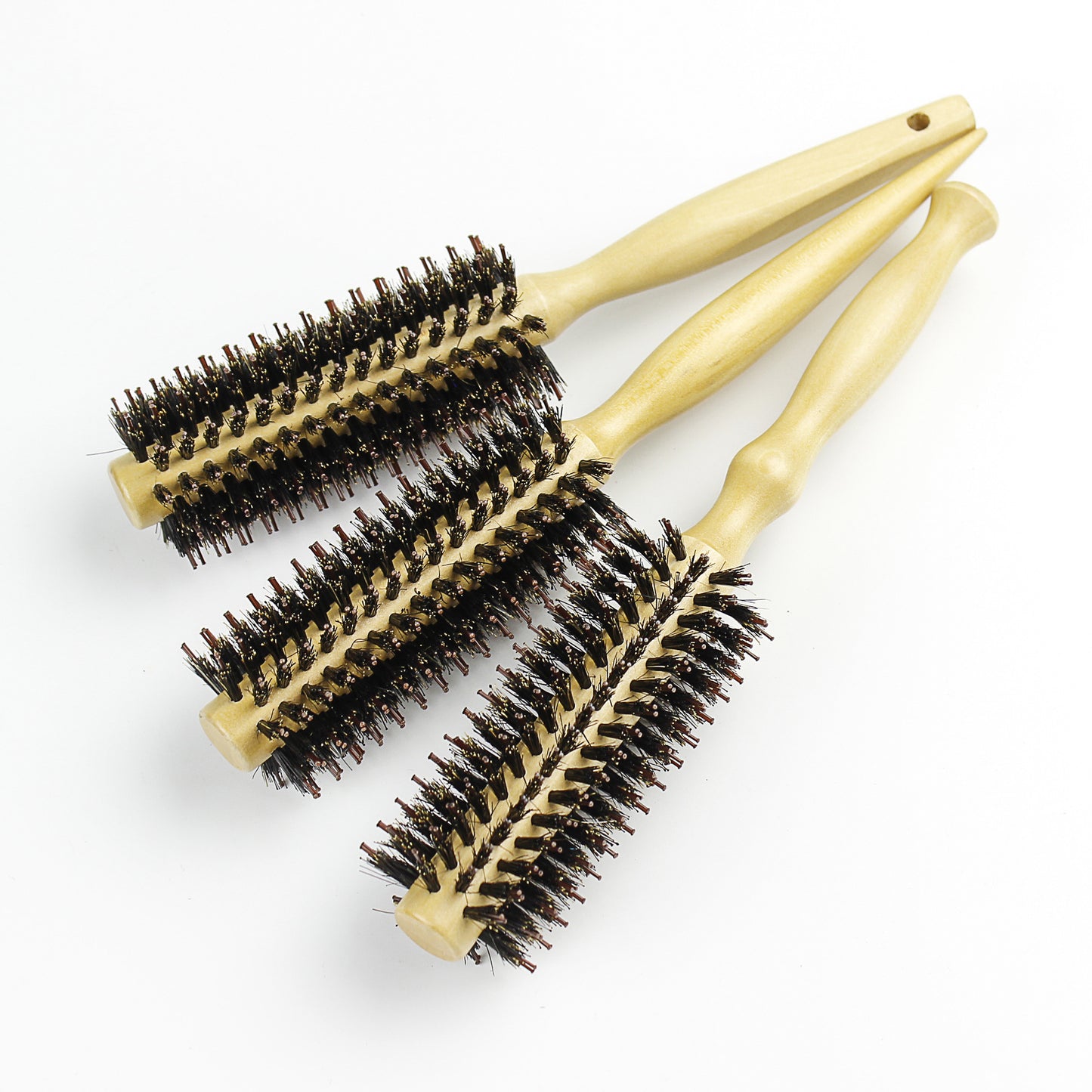 Brosses et peignes à cheveux soufflants en bois massif avec chaîne de verrouillage pour entreprise