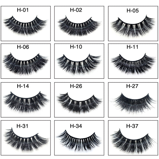 Mink Series Three-dimensional Thick Cross Eyelashes False Lashes