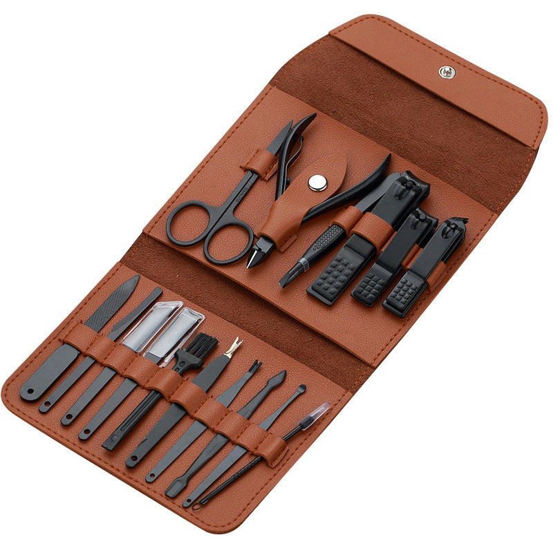 Ensemble de ciseaux en acier inoxydable, coupe-ongles complet, outils de manucure pour ongles