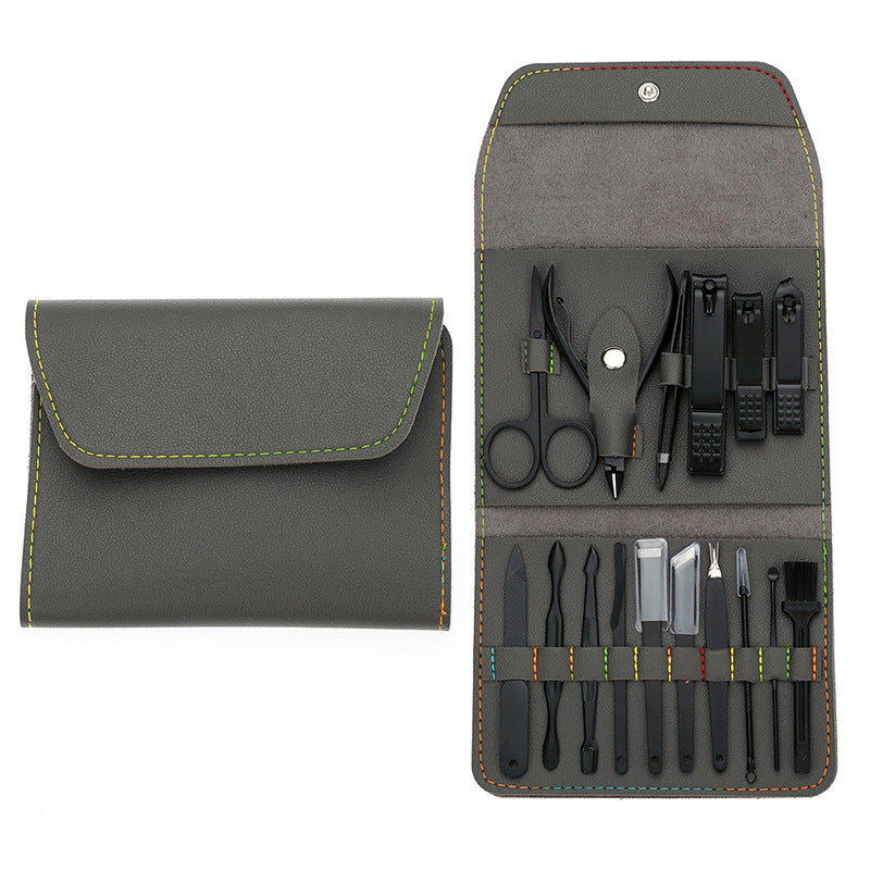 Ensemble de ciseaux en acier inoxydable, coupe-ongles complet, outils de manucure pour ongles