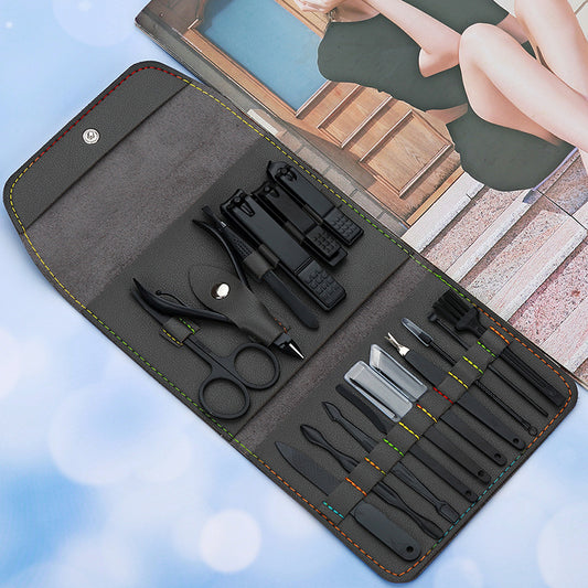 Ensemble de ciseaux en acier inoxydable, coupe-ongles complet, outils de manucure pour ongles