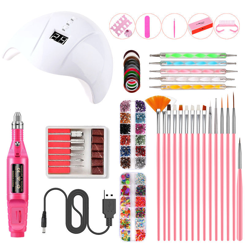 Beauty Smart Hot Lamp Grinding Machine Nail Tool Set