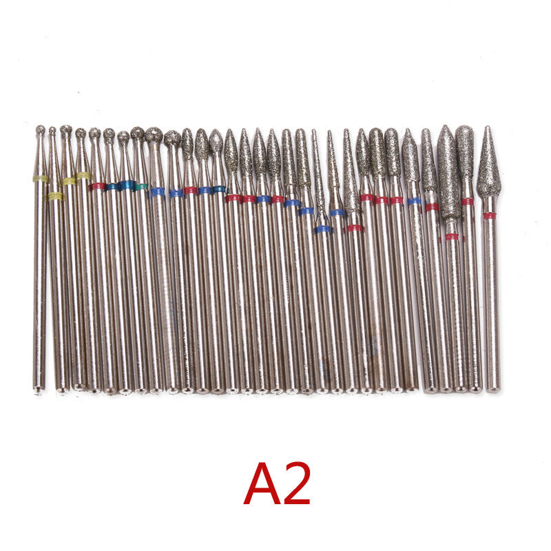 Ensemble de têtes de meulage en alliage de diamant pour outils à ongles