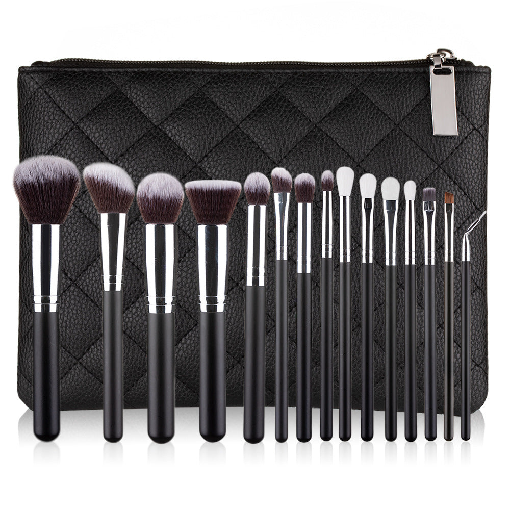 Gold Brush Suit Wooden Handle Fiber Makeup Brushes Accessories