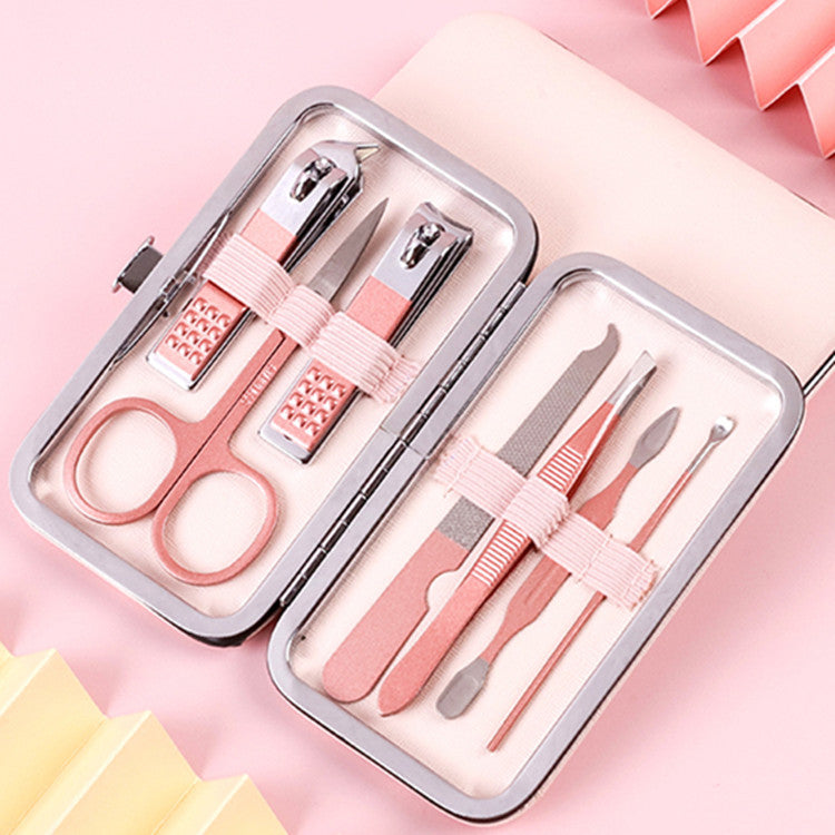 Ensemble complet d'outils de manucure professionnels pour ongles avec coupe-ongles en or rose