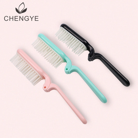 Brosses et peignes à cheveux pliables en plastique à dents souples pour voyage