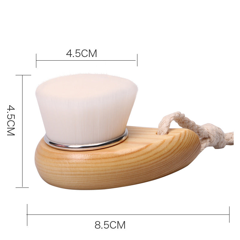 Wooden Handle Facial Brush Beech Bamboo Makeup Accessories