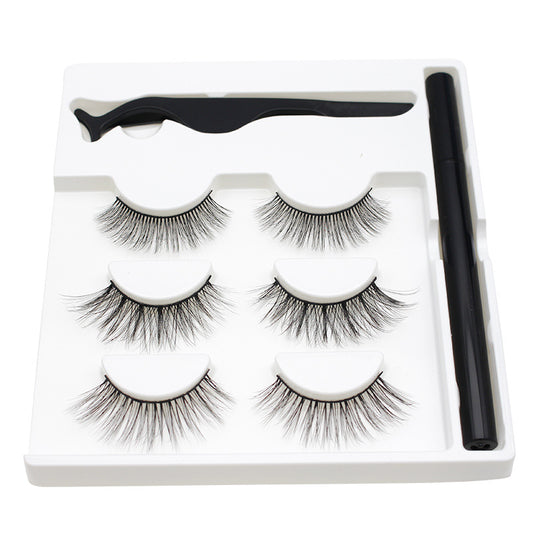 Graceful Sticky Suit Eyelashes Thick Natural False Lashes