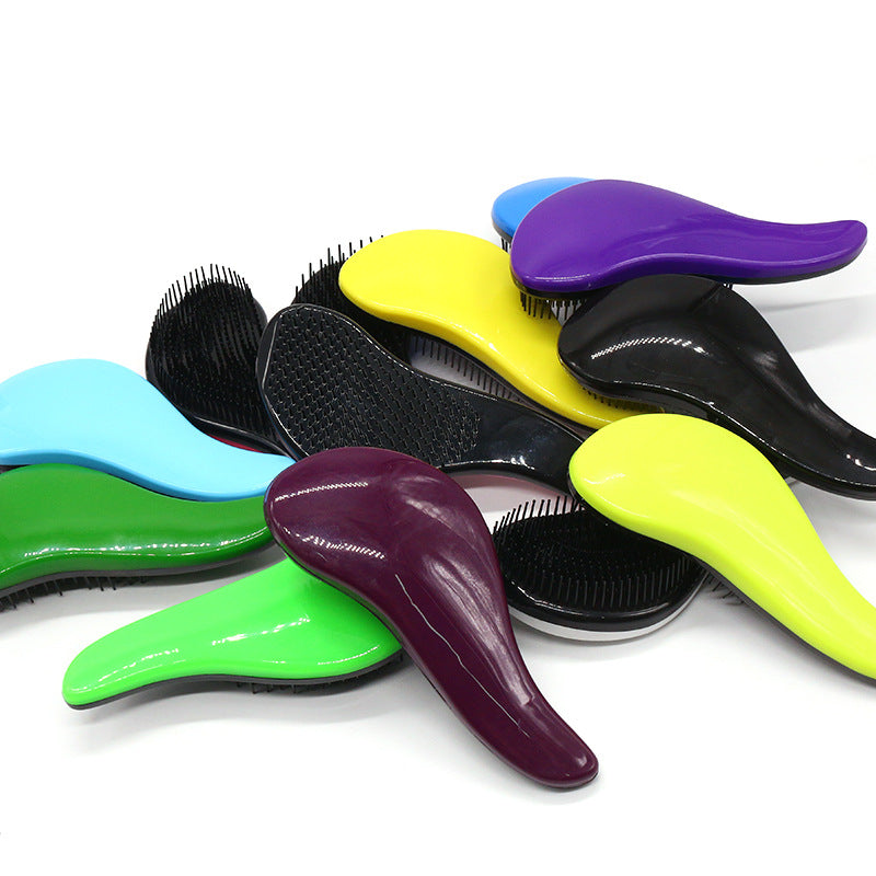 Brosse à cheveux en plastique de couleur élégante Brosses et peignes pour cheveux de coiffure