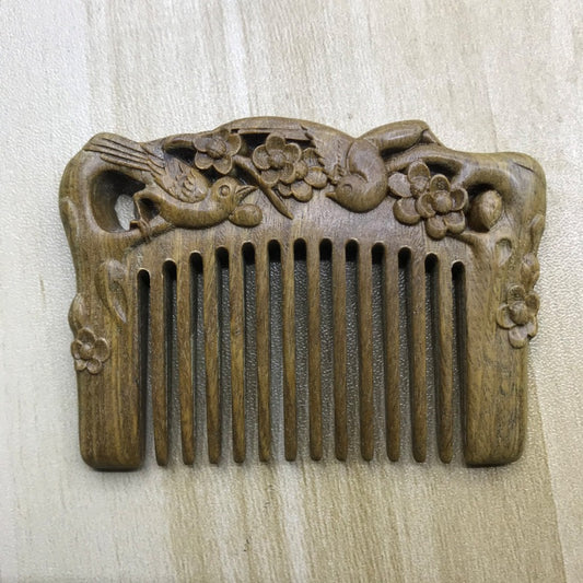 Mini brosses à cheveux et peignes en bois gaufré sculptés pour la fête des enseignants