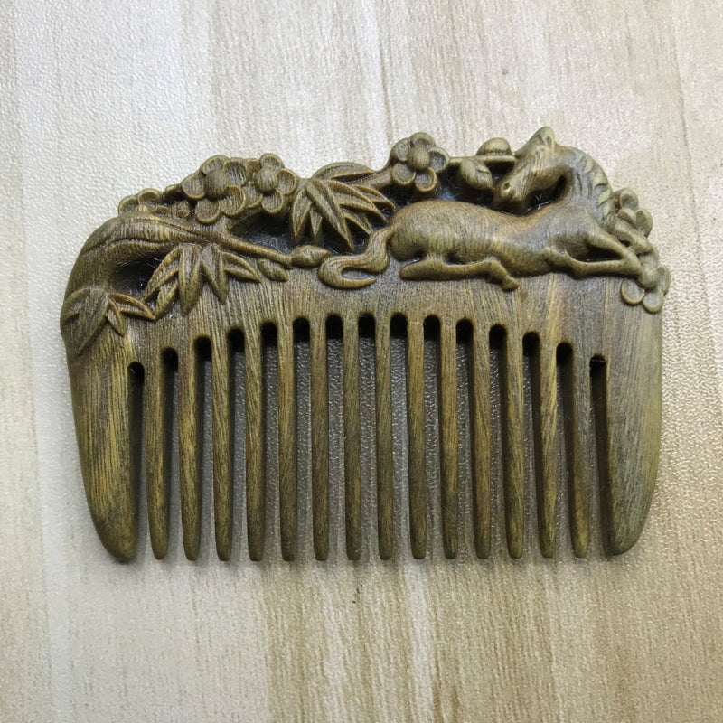 Mini brosses à cheveux et peignes en bois gaufré sculptés pour la fête des enseignants