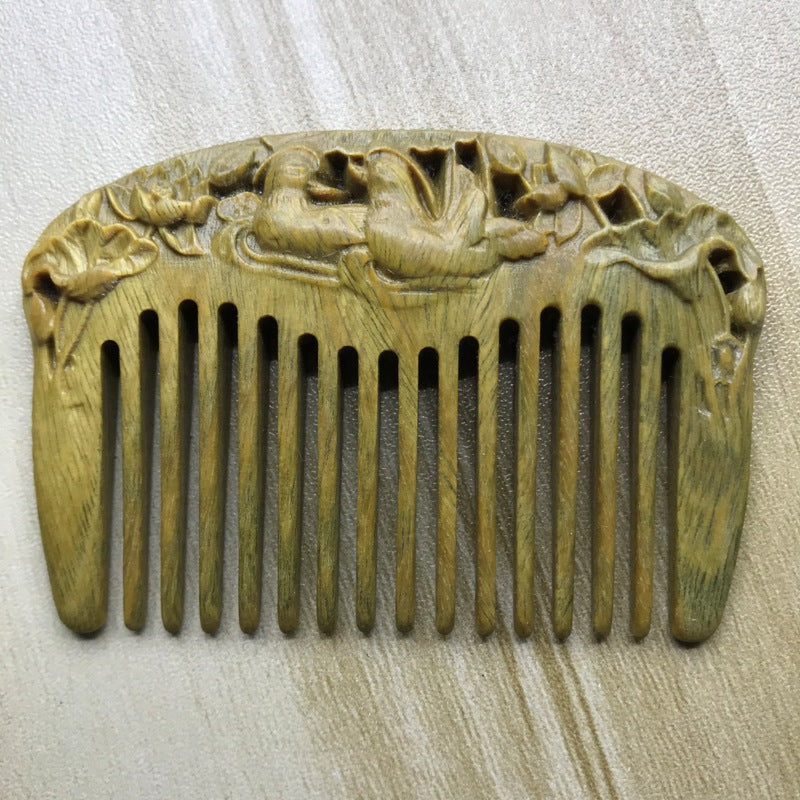 Mini brosses à cheveux et peignes en bois gaufré sculptés pour la fête des enseignants