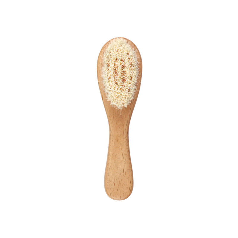 Wool Brush Bath Beech Handle Comfortable Soft Shampoo Makeup Accessories