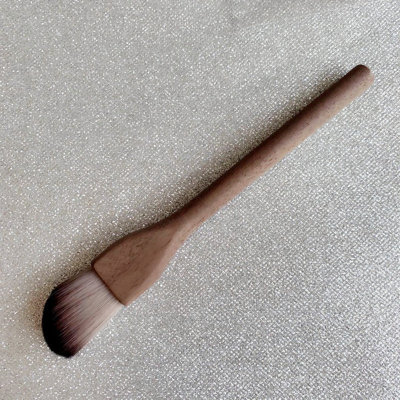 Solid Wood Walnut Large Retro Powder Brush Loose Highlight Makeup Brushes Accessories