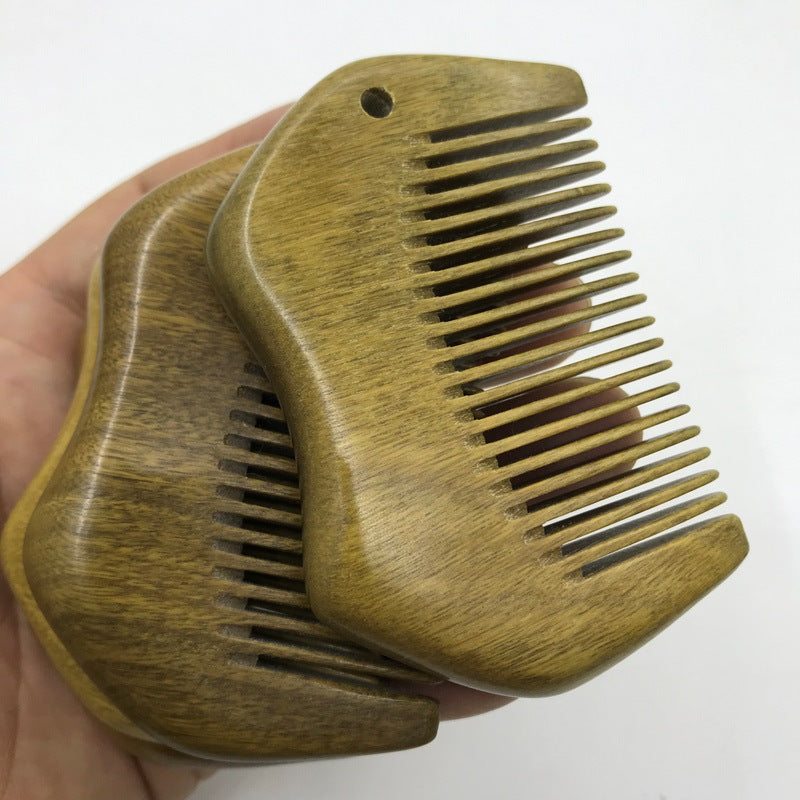 Boutique Brosses et peignes à cheveux en bois épais en forme de lune pour massage méridien