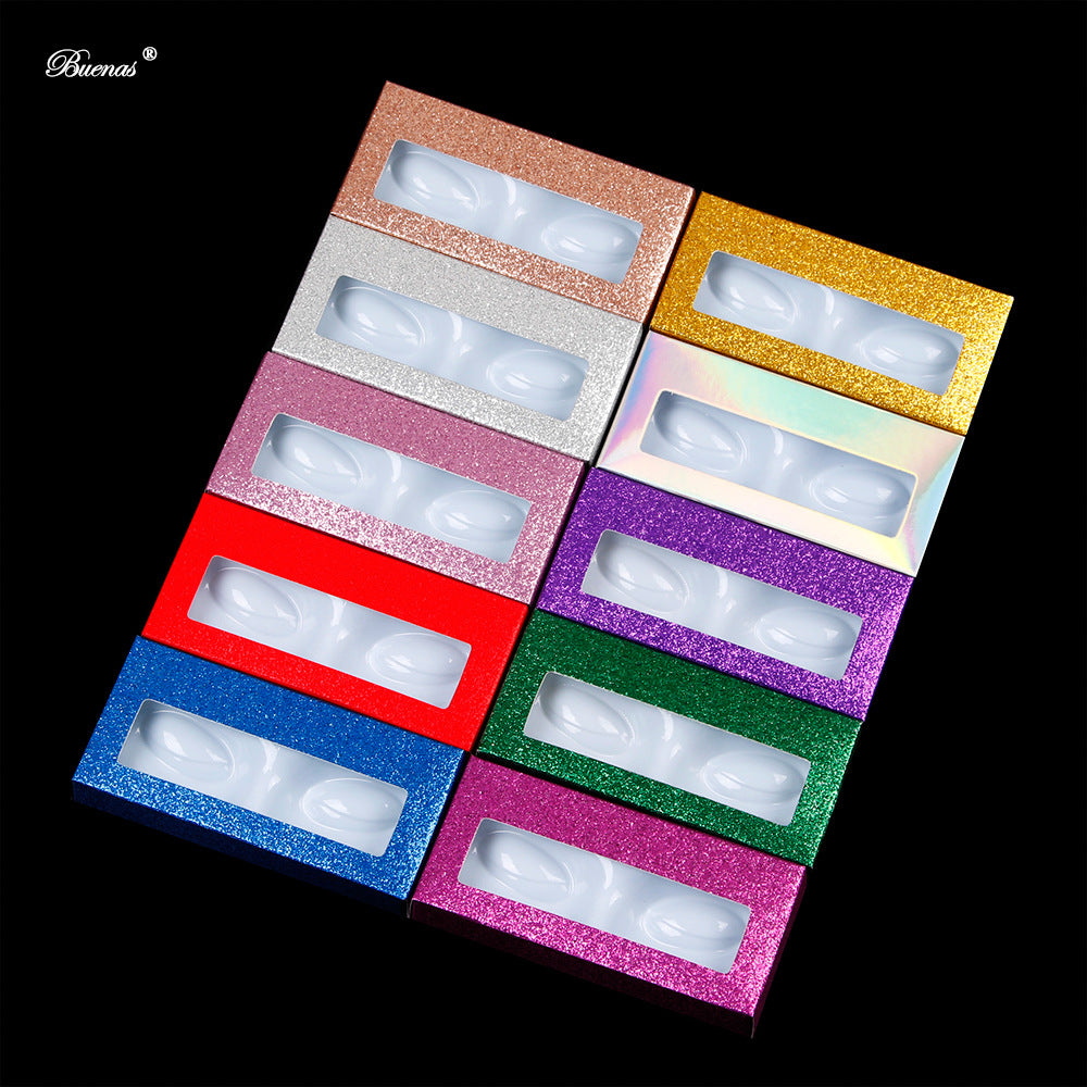 Eyelash Box Holder Thickened Glitter Paper False Lashes