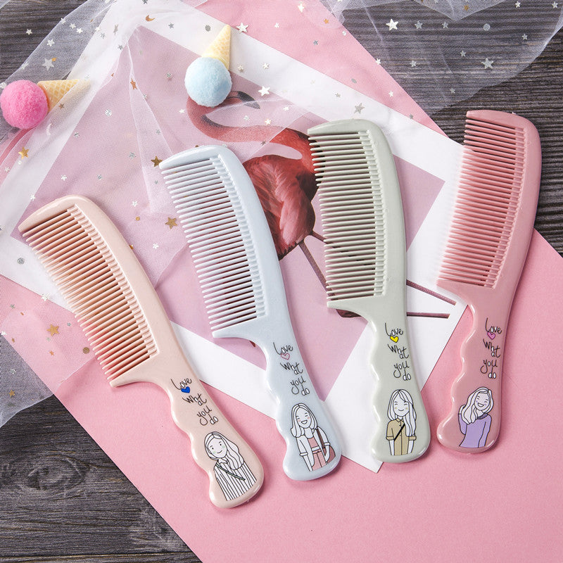 Brosses et peignes à cheveux en plastique de style coréen de la série Beauty Printed