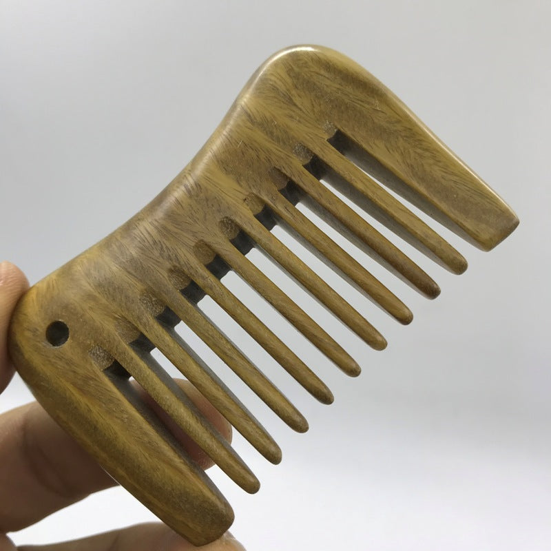 Boutique Brosses et peignes à cheveux en bois épais en forme de lune pour massage méridien