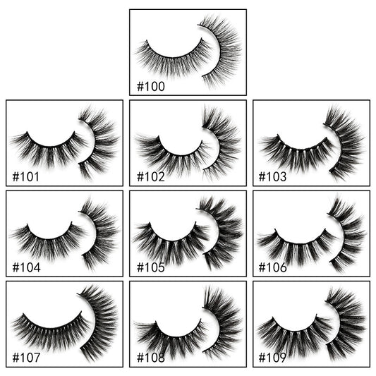 Pack Natural Eyelash Color Bottom Card False Lashes