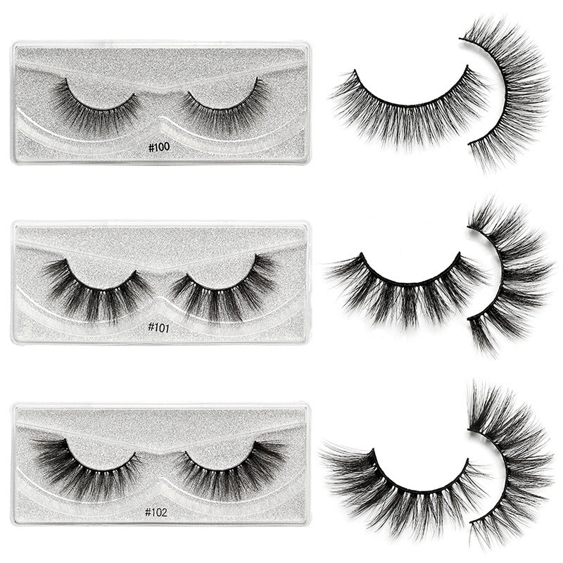 Pack Natural Eyelash Color Bottom Card False Lashes