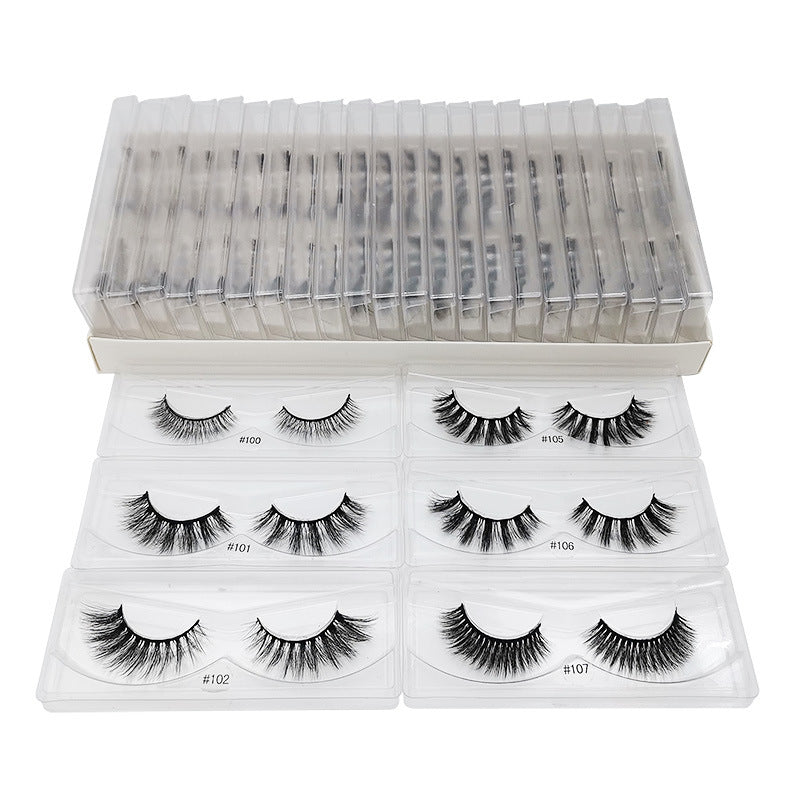 Pack Natural Eyelash Color Bottom Card False Lashes