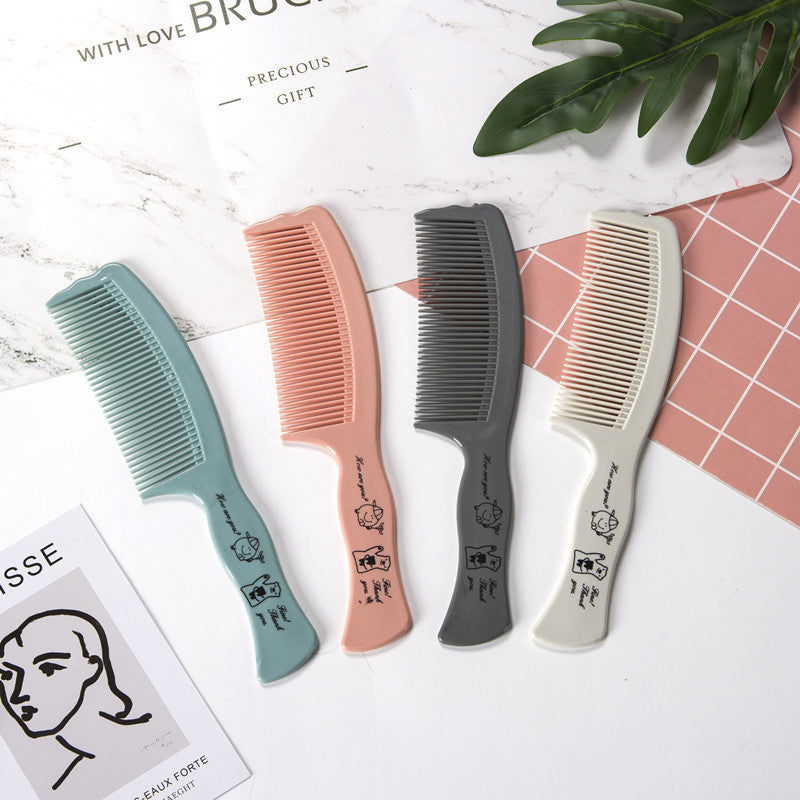 Brosses à cheveux et peignes en plastique imprimés de dessins animés mignons pour femmes