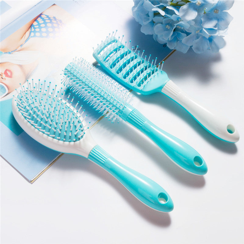 Brosses et peignes à cheveux à coussin d'air rose en plastique pour massage