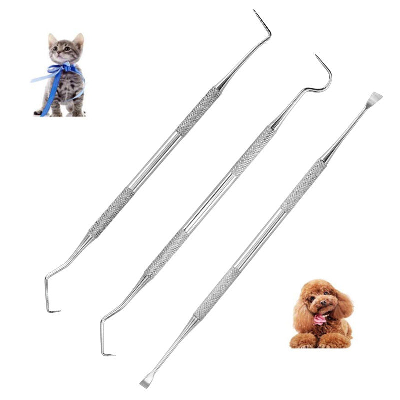 Stainless Steel Dental Tools Suit Pet Oral Cleaning Makeup Accessories