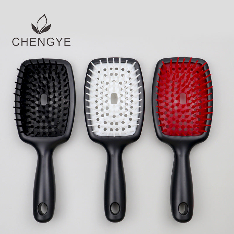 Brosses et peignes élastiques pour massage du cuir chevelu creux et secs