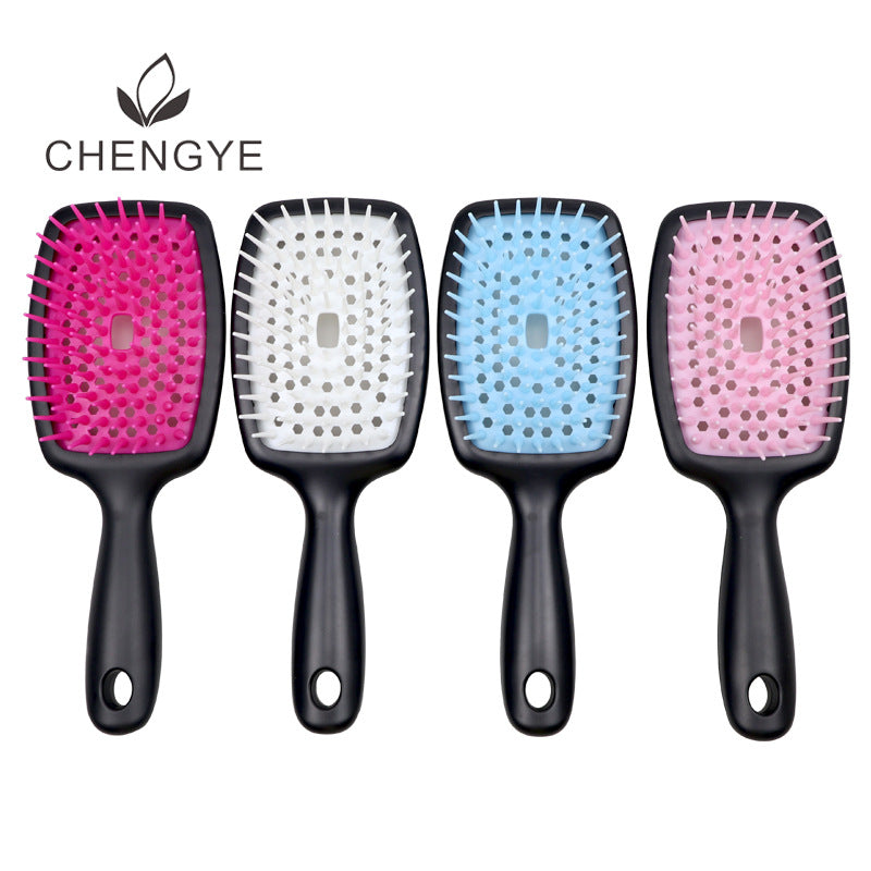 Brosses et peignes élastiques pour massage du cuir chevelu creux et secs