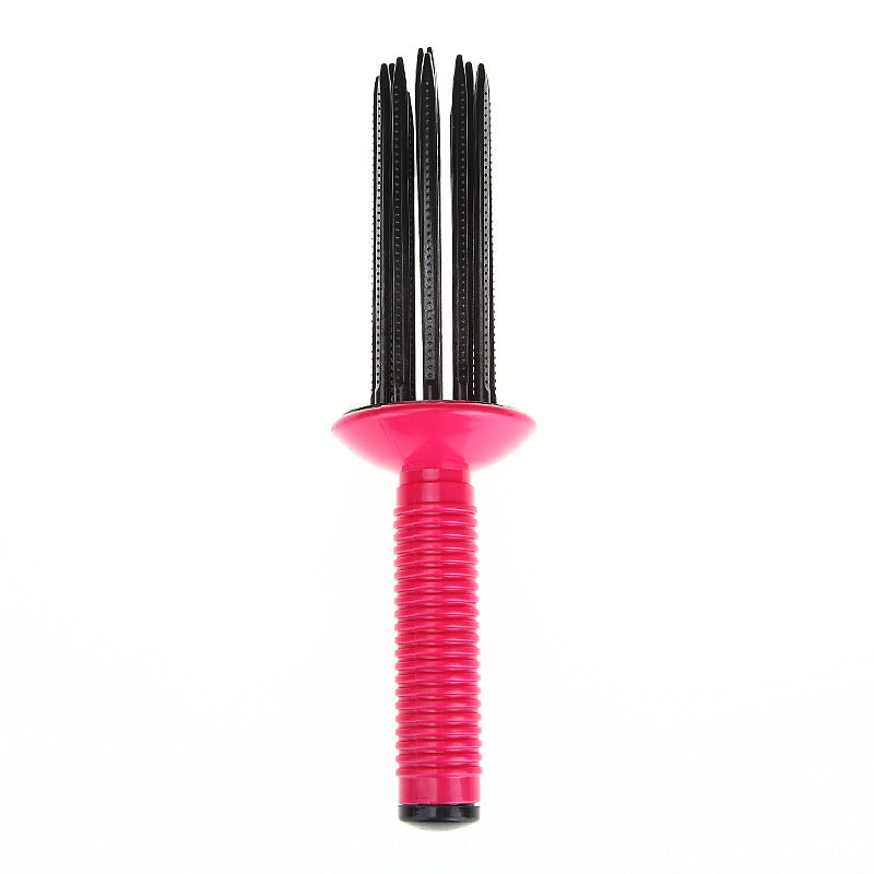 Brosse à cheveux ronde et peigne à poils longs