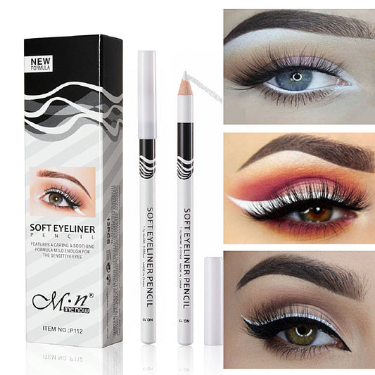 Waterproof Wooden Pole Eyebrow Pencil White Eye Makeup Accessories