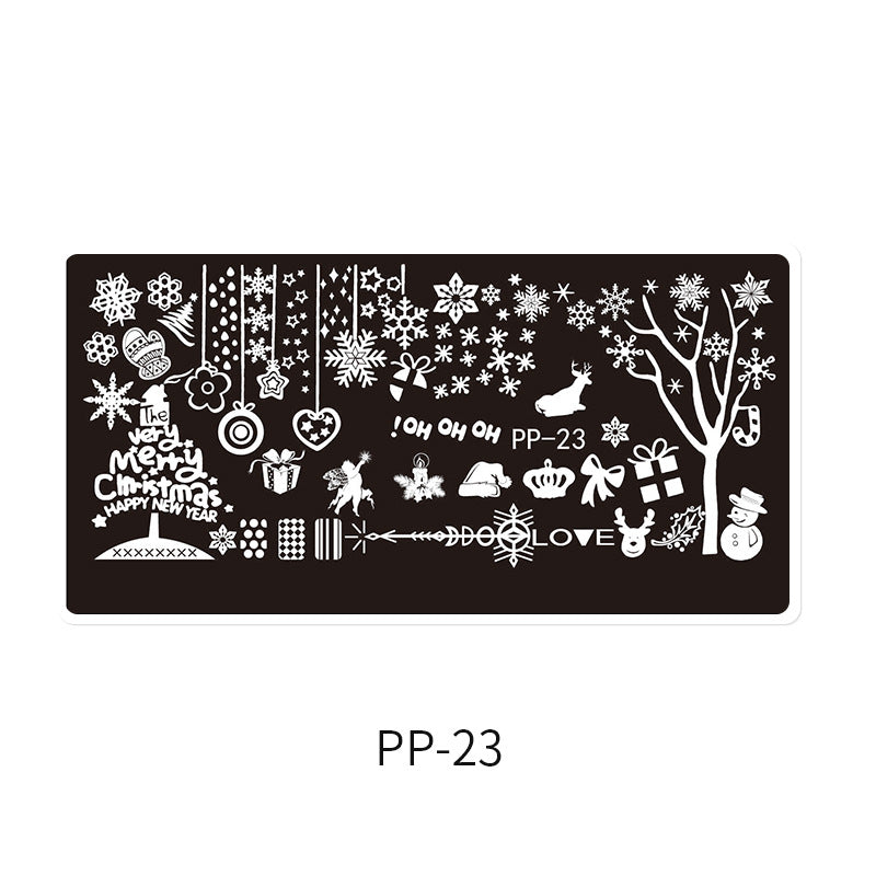 Ensemble d'outils pour ongles peints Motif carrosse de Noël Motif fée de rêve papillon