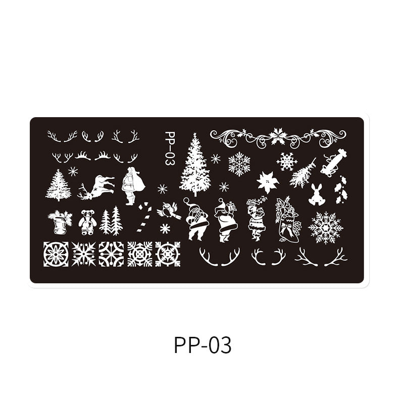 Ensemble d'outils pour ongles peints Motif carrosse de Noël Motif fée de rêve papillon