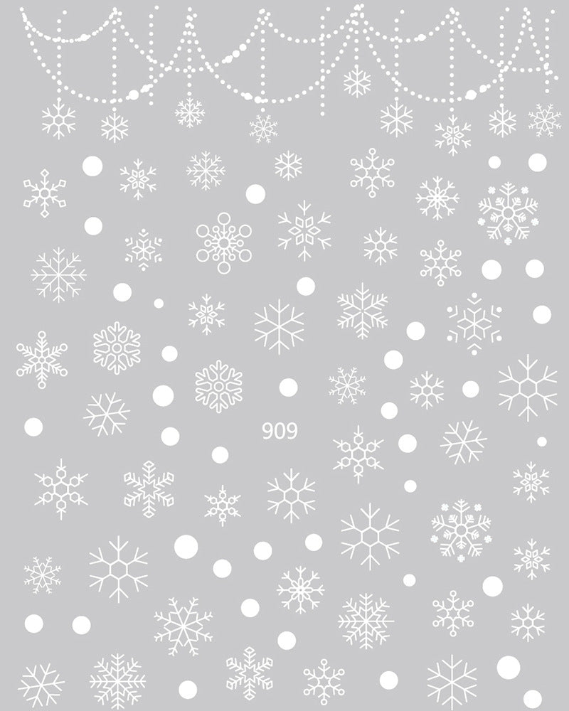 Snowflake Waterproof Small Decals Laser Bronzing Nail Stickers