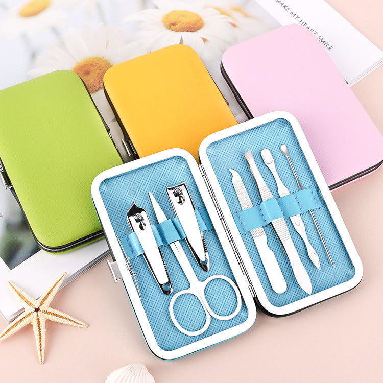 Ciseaux coupe-ongles pliants ensemble complet d'outils de manucure et de beauté pour les ongles