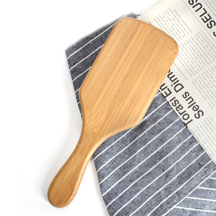 Brosses et peignes à cheveux bouclés de grande taille en bois massif pour massage du cuir chevelu