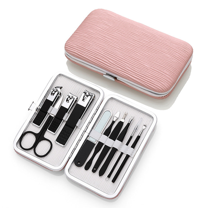 Plastic Black Scissor Manicure For Beauty Nail Tool Set