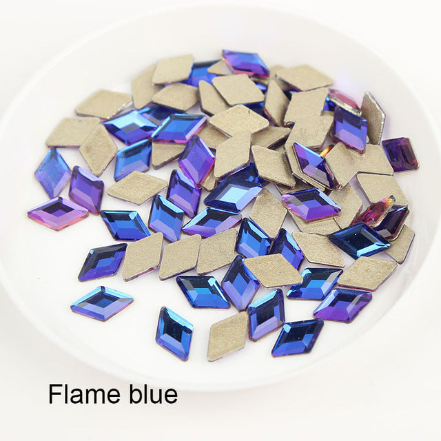 Glass Flat Diamond Fancy Shape Diamonds Nail Care Nail Art