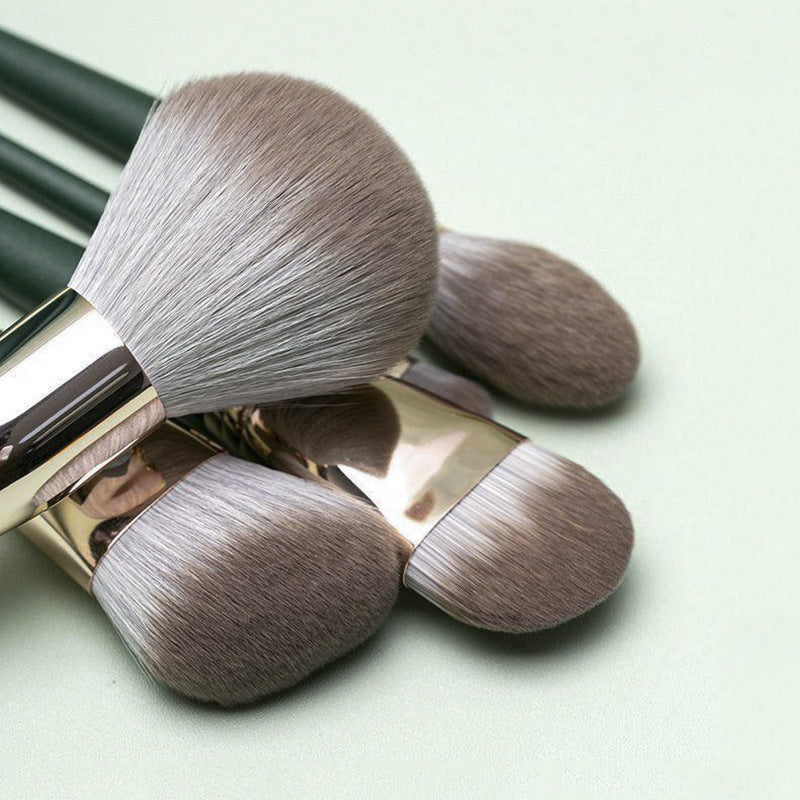 Green Cloud Brush Wooden Handle Super Soft Fine Makeup Brushes Accessories