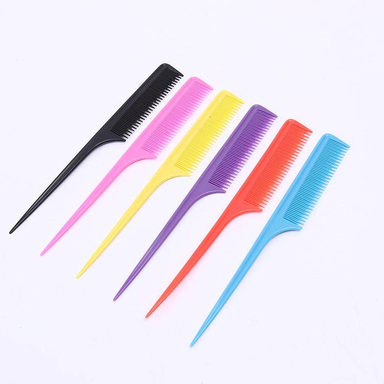 Hairdressing Plastic Pointed Tail Long Short Hair Brushes & Combs