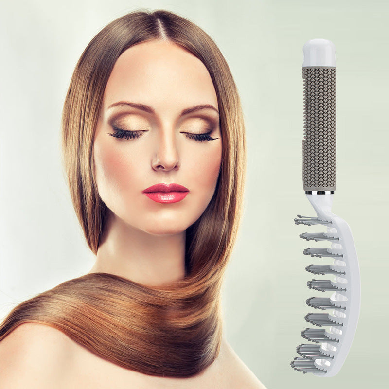 Brosses et peignes à cheveux courbés, droits et droits, en plastique, pour boucler les cheveux