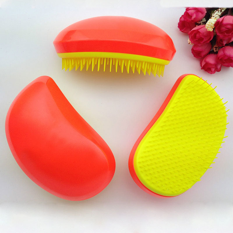 Brosses et peignes à cheveux lisses en plastique portables pour coiffure et massage