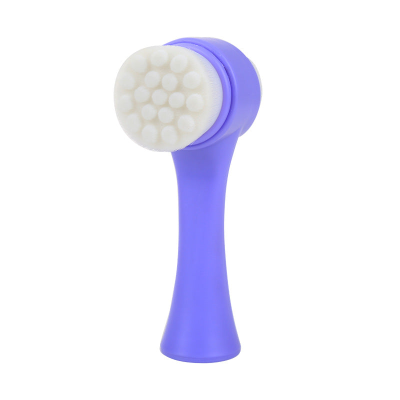 Brosse double face en silicone à poils, nettoyage manuel du visage, pinceaux de maquillage, accessoires